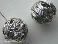 Metalbeads Ball platinum, ± 18mm, 1 pc.