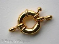 Clasp round with Ring, 17mm, gold color, 1 pc.