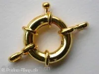 Clasp round with Ring, 21mm, gold color, 1 pc.