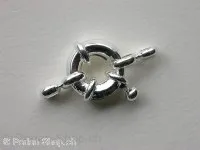 Clasp round with Ring, 13mm, silver color, 1 pc.