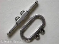 CRAZY DEAL Clasp toggle, for 2 rows, antique-silver-color, 10 pc.