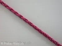 Imitation L Cord plaited (Bolo), pink, ±3mm, 100cm