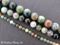 Indian Agat, Semi-Precious Stone, Color: multi, Size: ±8mm, Qty: 1 string 16" (±47 pc.)