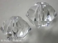Facette-Geschliffen Acryl-Kugeln, konisch, 21mm, kristall, 1 Stk