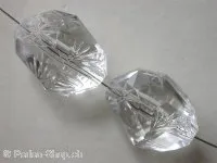 Facette-Geschliffen Acryl-Kugeln, 22mm, kristall, 2 Stk