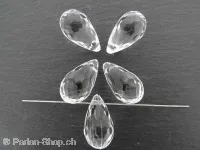 Perles de Acryl à facettes, Couleur: cristal, Taille: ±24x14mm, Quantite: ±1 piece
