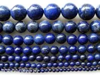 Lapislazuli, pierre semi précieuse, Couleur: blue, Taille: 8mm, Quantite: chaîne ± 40cm, (±48 piece)