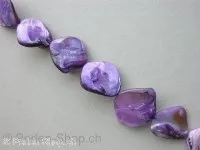 Shell parts, lilac, ±15/23mm, string ± 22 pc.