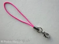 String & clasp, pink, 1 pc.