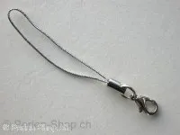 String & clasp, silver, 1 pc.