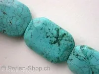 Turquoise, Semi-Precious Stone, ±28x20mm, rectangle, 1 pc.