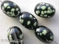 UV bead, 12x9mm, black, 10 pc.