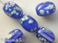 UV bead, 12x9mm, blue, 10 pc.