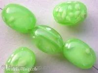 UV bead, 12x9mm, green, 10 pc.