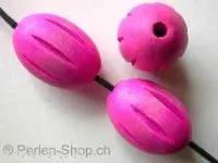 Holzperlen oval mit verzierung, pink, 30mm, 1 Stk.