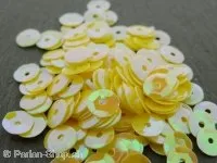 Cup Sequins (paillette), Color: Yellow, Size: 6mm, Qty: 5 gram