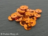Paillette cup, Farbe: orange, Grösse: 6mm, Menge: 5 gramm