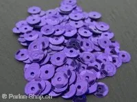 Cup Sequins (paillette), Color: purple, Size: 6mm, Qty: 5 gram