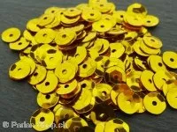 Cup Sequins (paillette), Color: Yellow, Size: 6mm, Qty: 5 gram