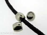 Stainless Steel Bead, Color: Platinum, Size: ±5x6mm, Qty: 1 pc.