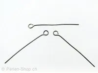 Stainless Steel Eye Pin, Color: Platinum, Size: 35mm, Qty: 10 pc.