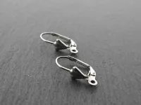 Stainless Steel Ear Hook, Color: Platinum, Size: ±19x10mm, Qty: 2 pc.