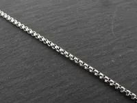 Stainless Steel chain, Color: platinum, Size: ±2mm, Qty: 10cm