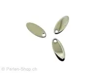 Stainless Steel Pendant, Color: Platinum, Size: ±12x5mm, Qty: 1 pc.