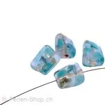perle cyclope, Couleur: turquoise, Taille: 16 mm, Quantite: 5 piece