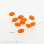Glasperlen Olive, Farbe Orange,±7x5mm, 100 Stk.