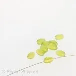 Glasperlen Olive, Farbe Grün,±7x5mm, 100 Stk.