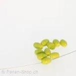 Glassbeads Olive, color green, ±7x5mm, 100 pc.