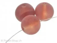 Perles de verre faites à la main rondes, Couleur: violet, Taille: ±16mm, Quantite: 5 piece