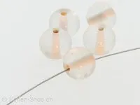 Perles de verre faites à la main rondes, Couleur: cristal, Taille: ±10mm, Quantite: 10 piece