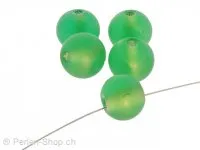 Handmade Glass Round, Color: Green, Size: ±10mm, Qty: 10 pc.