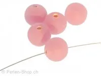 Handgemachte Glas Kugel, Farbe: Rosa, Grösse: ±10mm, Menge: 10 Stk.
