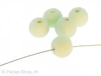 Perles de verre faites à la main rondes, Couleur: vert, Taille: ±10mm, Quantite: 10 piece