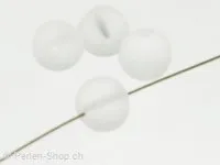 Perles de verre faites à la main rondes, Couleur: cristal, Taille: ±8mm, Quantite: 20 piece