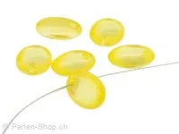 Glas Linse, Color: Yellow, Size: 12 mm, Qty: 10 pc.