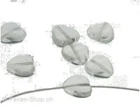perle coeur, Couleur: transparent, Taille: 10 mm, Quantite: 10 piece