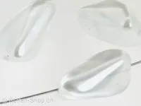 perle cyclope, Couleur: blanc, Taille: 23 mm, Quantite: 2 piece