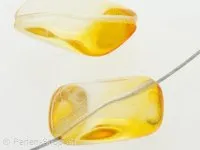 Glas Nugget, Color: Yellow, Size: 24 mm, Qty: 2 pc.