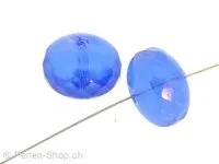 Facettenschliff, Farbe: Blau, Grösse: 11 mm, Menge: 3 Stk.