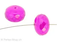 Facettenschliff, Color: Rosa, Size: 11 mm, Qty: 3 pc.