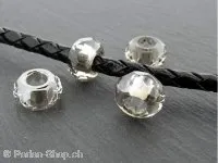 Glass Ring, Color: grey, Size: 8 mm, Qty: 5 pc.