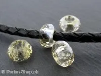 Glass Ring, Color: beige, Size: 8 mm, Qty: 5 pc.