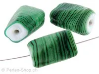 Glas Tube with white core, Color: Green, Size: 22mm, Qty: 2 pc.