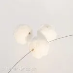 Glass Bead, Color: White, Size: 18 mm, Qty: 2 pc.