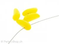 Glass Banana, Color: Yellow, Size: ±7mm, Qty: 10 pc.