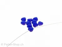 Glas Herzli, Farbe: blau, Grösse: ±6mm, Menge: 20 Stk.